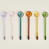 Set Of Borosilicate Glass Dessert Spoons