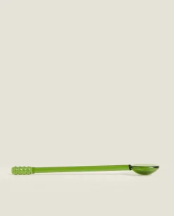 Set Of Borosilicate Glass Dessert Spoons