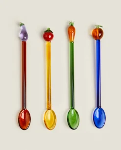 Set Of Plant Dessert Spoons