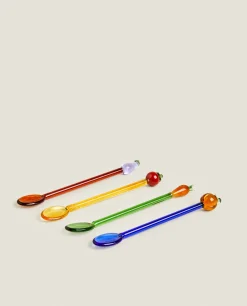 Set Of Plant Dessert Spoons