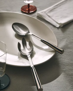 Set Of Striped Serving Sets (2 Units)