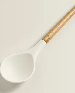 Silicone And Wooden Spoon