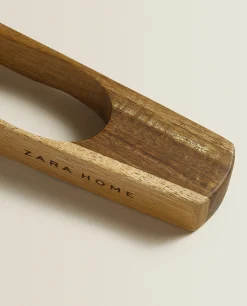 Silicone And Wooden Tongs