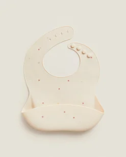Silicone Heart Print Bib