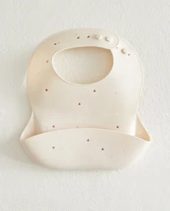 Silicone Heart Print Bib