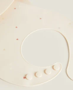 Silicone Heart Print Bib
