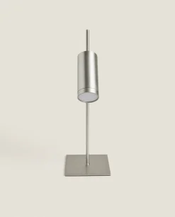 Silver Metal Usb Rechargeable Desk Lamp