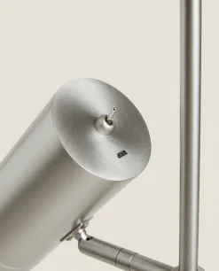 Silver Metal Usb Rechargeable Desk Lamp
