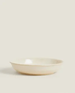 Speckled Stoneware Soup Plate