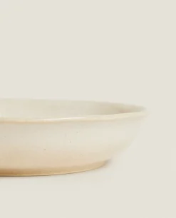 Speckled Stoneware Soup Plate