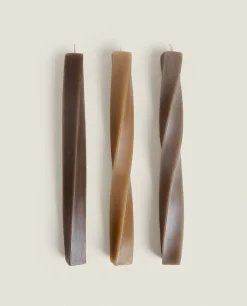 Spiral Candle (Pack Of 3)