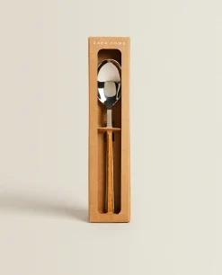 4-Spoon Box With Wood Pattern Handles