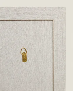 Square Wall Mirror With Linen Frame