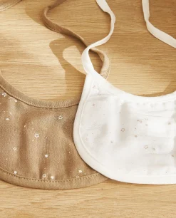 Star Print Muslin Bibs (Set Of 2)