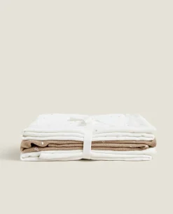 Star Print Muslin Cloths (Pack Of 3)