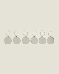 Steel Wine Glass Charms (Set Of 6)
