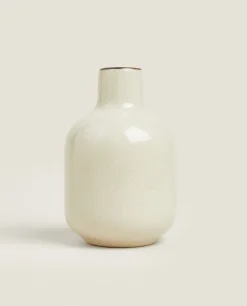 Stoneware Crackled Vase