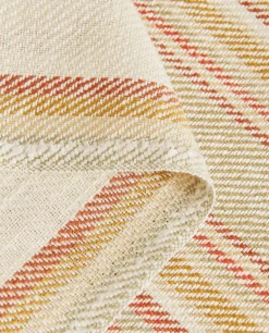 Striped Cotton And Linen Blanket