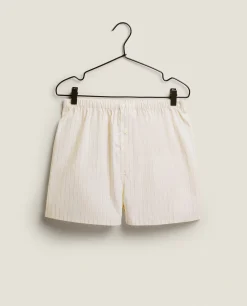 Striped Cotton Shorts