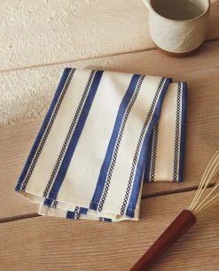 Striped Dyed Thread Kitchen Towel (Set Of 2)