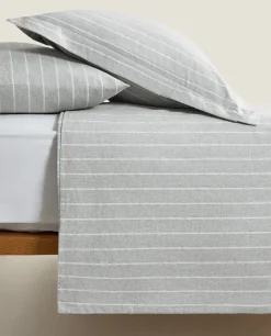 Striped Flannel Duvet Cover