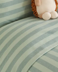 Striped Flannel Duvet Cover