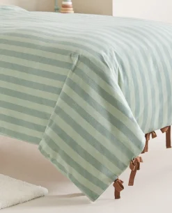 Striped Flannel Duvet Cover