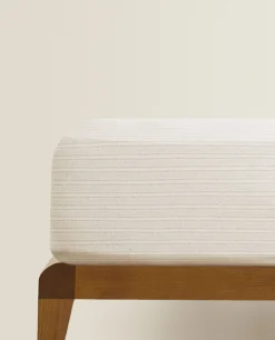 Striped Flannel Fitted Sheet
