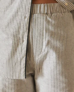 Striped Flannel Pajama Bottoms