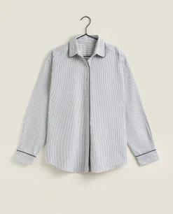 Striped Flannel Pajama Top