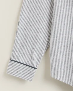 Striped Flannel Pajama Top