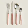 Striped Flatware Set (4 Pieces)
