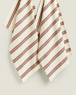 Striped Kitchen Towels (Pack Of 2)