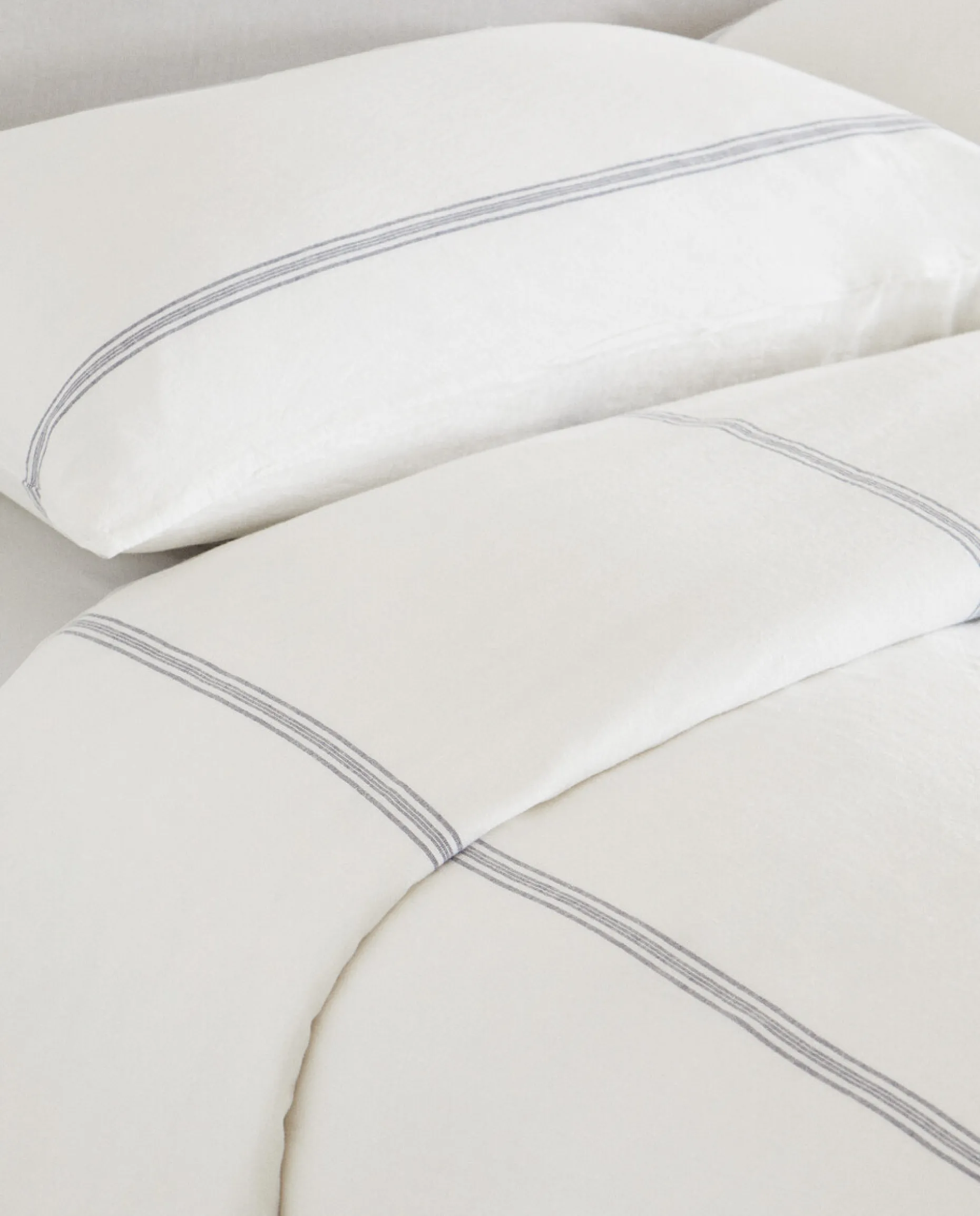 Striped Linen Duvet Cover