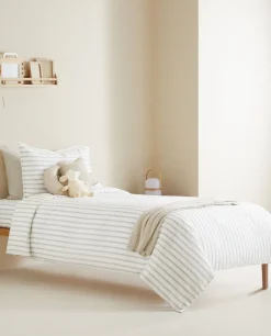 Striped Linen Duvet Cover