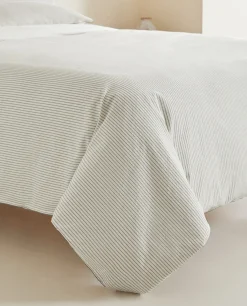 Striped Seersucker Duvet Cover