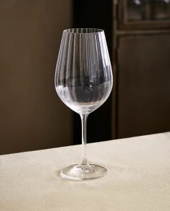 Textured Crystalline Wine Glass