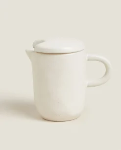 Textured Milk Pitcher With Lid