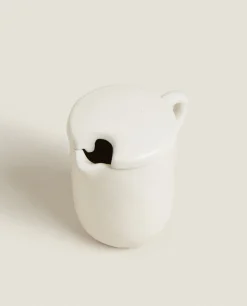 Textured Milk Pitcher With Lid
