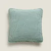 Textured Waffle-Knit Throw Pillow Cover