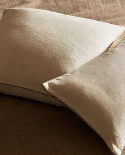 Throw Pillow Cover With Backstitching