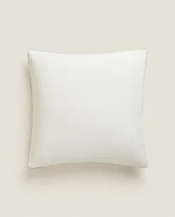 Throw Pillow Cover With Backstitching