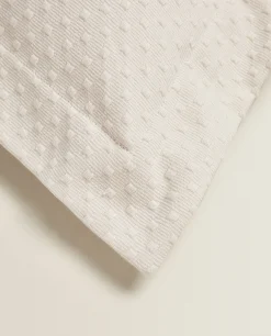 Throw Pillow Cover With Polka Dot Design