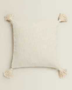 Throw Pillow Cover With Tassels