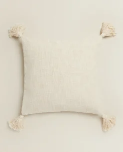 Throw Pillow Cover With Tassels