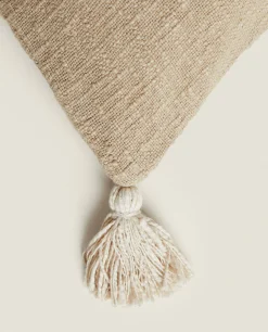 Throw Pillow Cover With Tassels