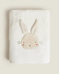 Towel With Bunny Applique