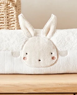 Towel With Bunny Applique