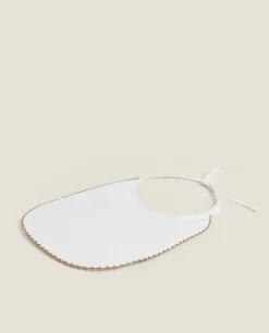 Velour Bib With Trim Detail
