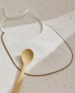 Velour Bib With Trim Detail